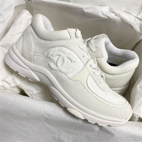 chanel trainers white reflective|chanel black and white sneakers.